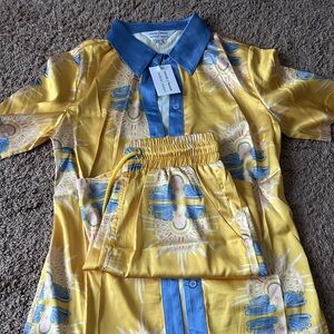 Stars in the sky short set-yellow- House of Rehab, Fashion Madd Me Do It